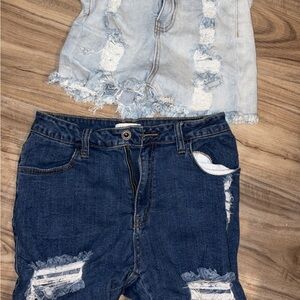 Distressed Denim Shorts Bundle